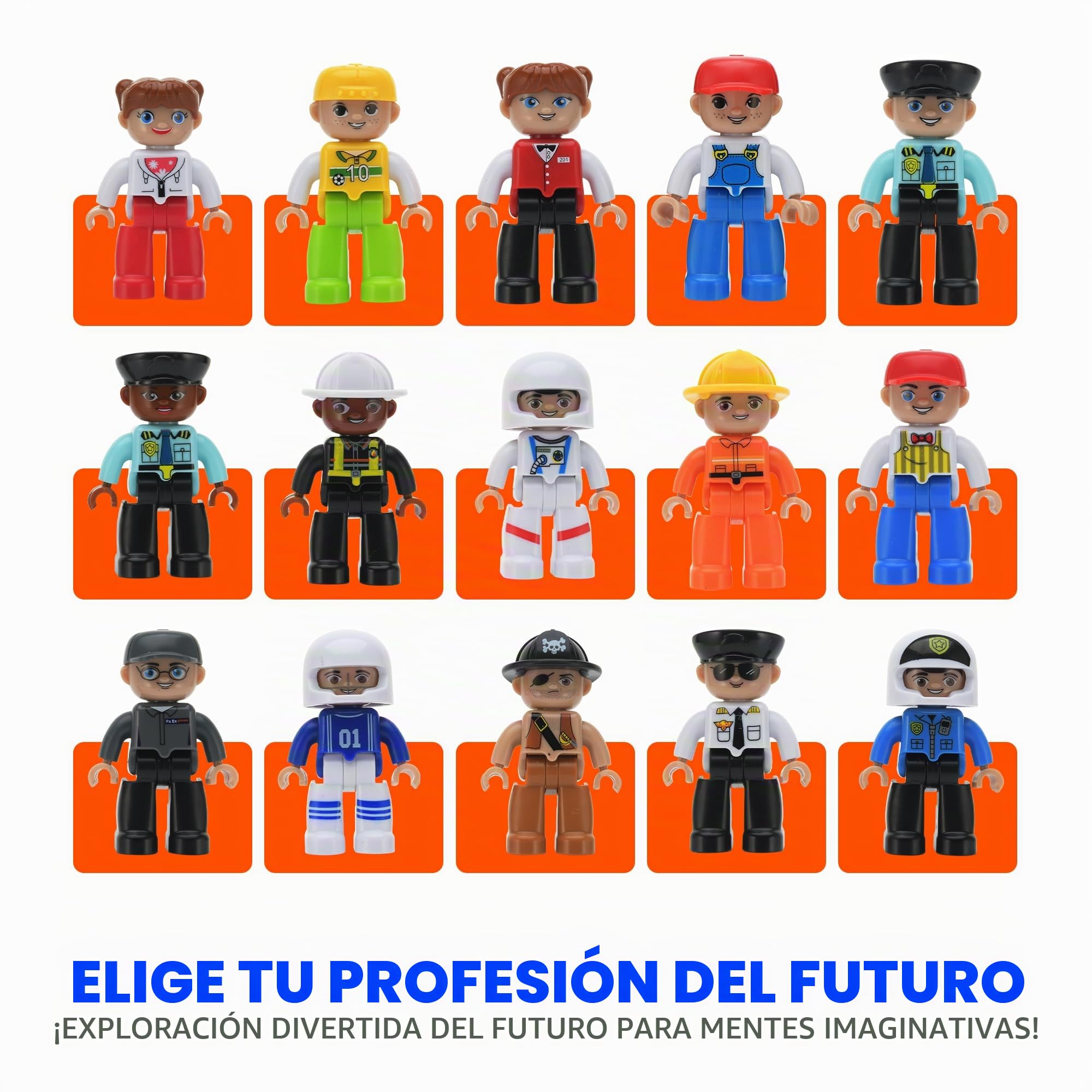 Playmags Juego comunitario de Figuras magnéticas Grandes de 15 Piezas - Personas de Juego de 3 Pulgadas, Juguetes magnéticos - Juguetes educativos Stem para niños