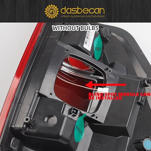 Miniatura 5 de DasbecanLeft Driver Side Tail Light without Bulb Compatible with 2021 2022 Ford F150 F-150 XL Replaces ML3Z-13404-E Rear Brake Lamp IncandescentType