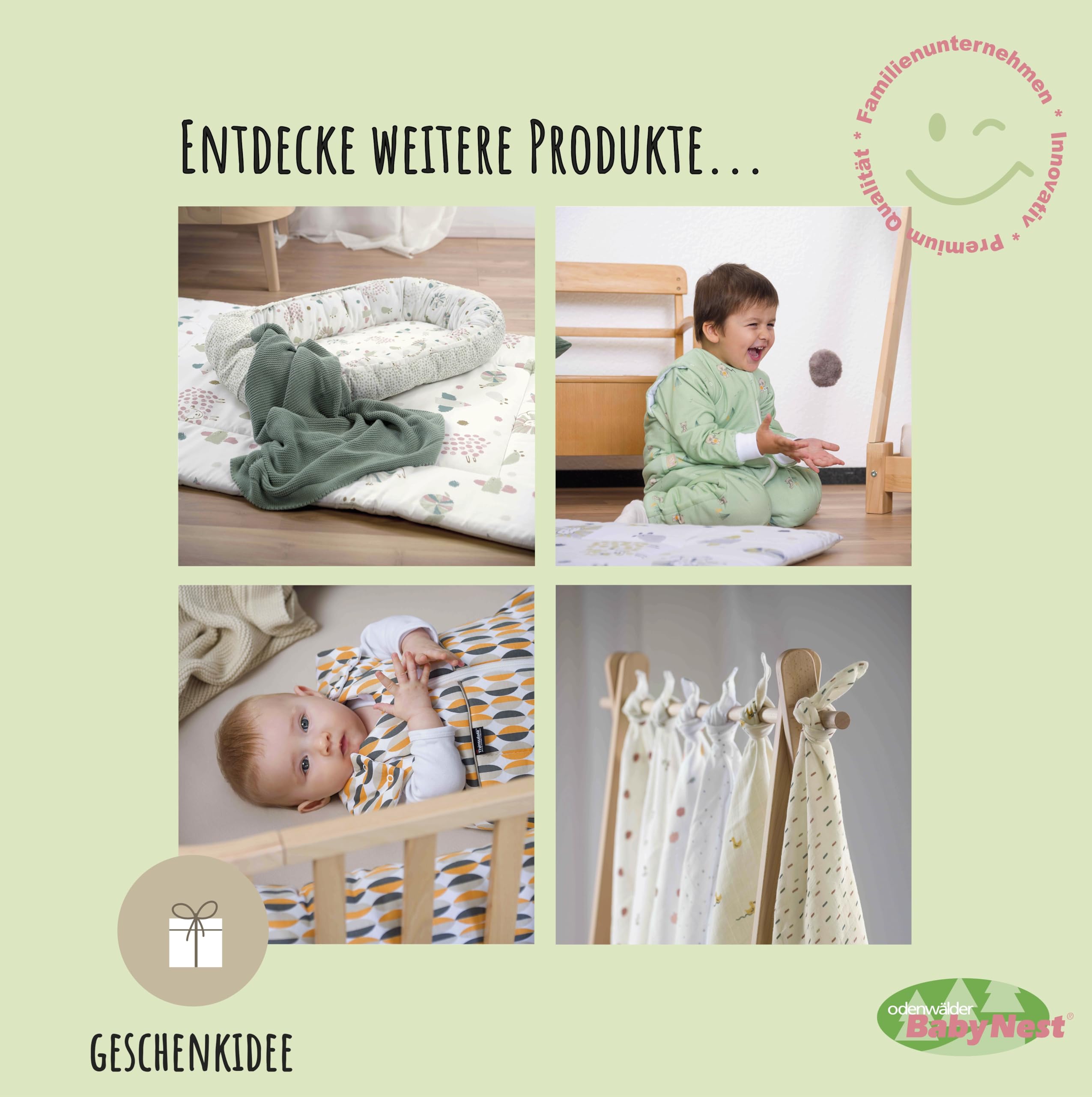 Odenwälder Baby Schlafsack mit Mucki® | Allrounder 2,5 TOG | Ganzjahres Schlafsack