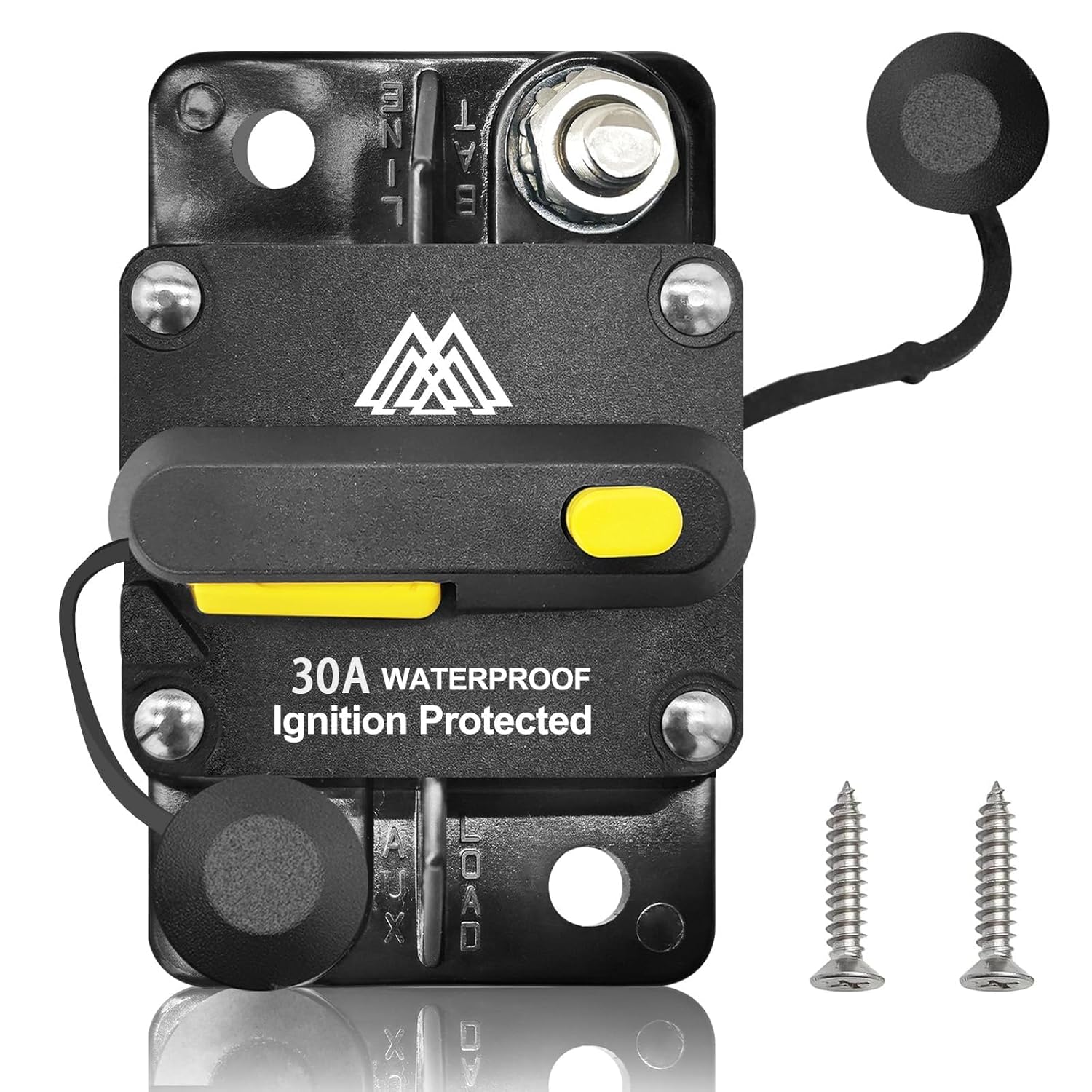 30 Amp Circuit Breaker Switch 30A Waterproof Fuse Inline Holder with Manual Rese
