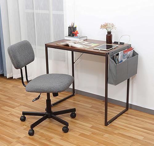 JJS Escritorio pequeño para computadora de estilo simple para espacios pequeños de 31 pulgadas, oficina en casa, moderno, estudiante, portátil, mesa