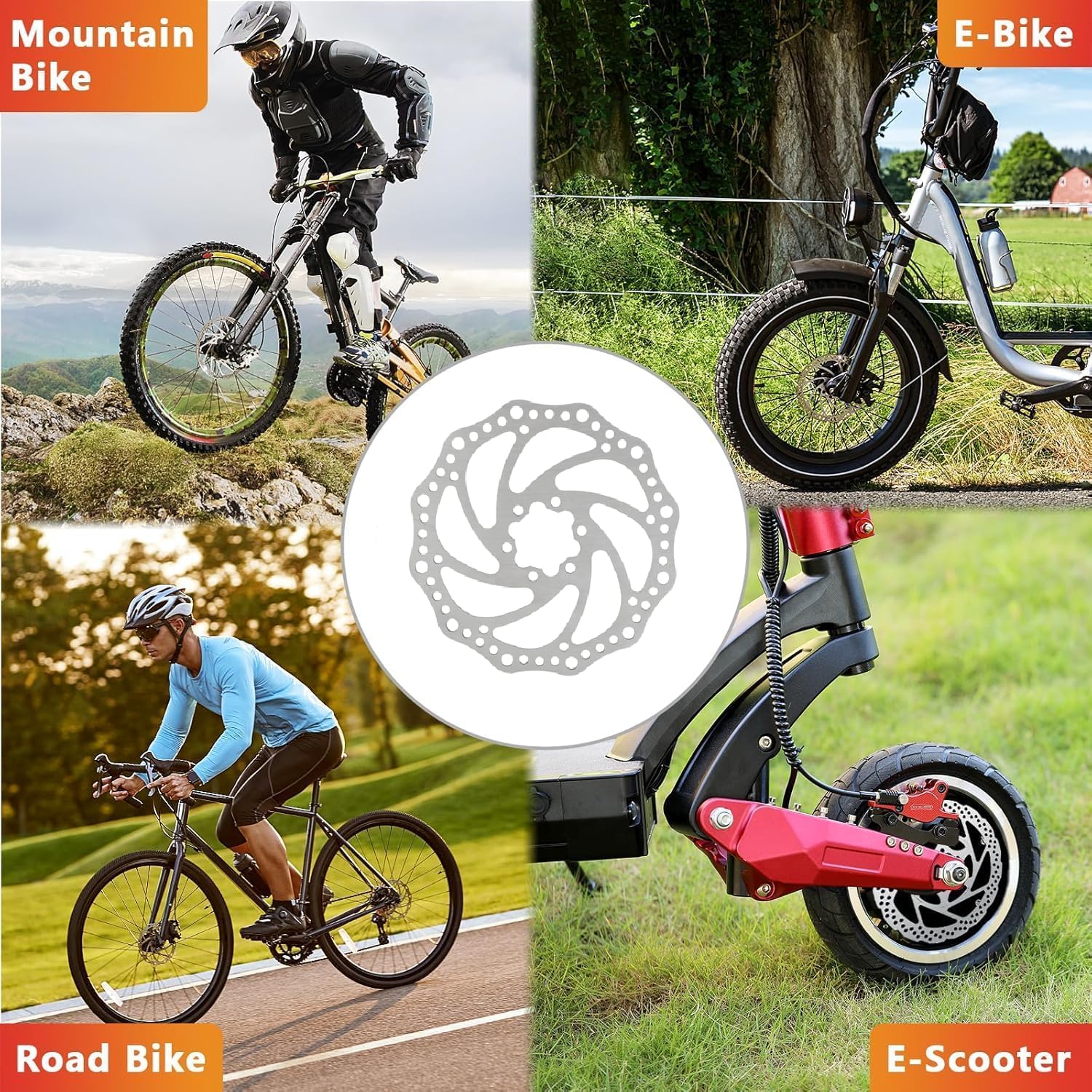 Hope MTB Floating Centre-Lock Disc Brake Rotor - 220mm, Center-Lock, Red