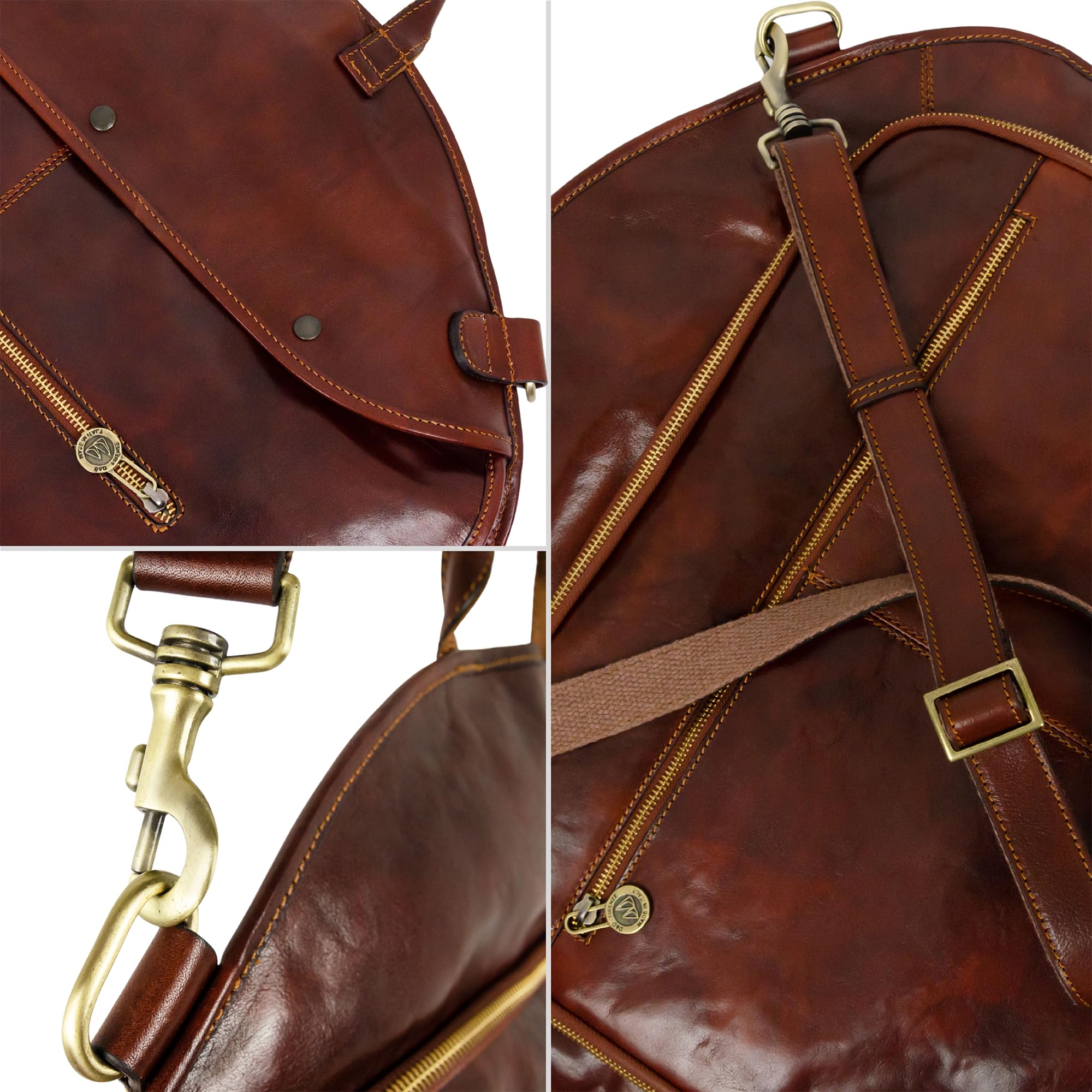 Kleidersack aus Leder - Echtleder Schutzhülle Kleidung - Kleidersack Atmungsaktiv - Kleiderhülle für Reisen - Time Resistance