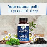 Vista 3 de Nested Naturals Luna Sin Melatonina Paquete de Dos, Suplemento para la Hora de Acostarse para Adultos, Cápsula de Dormir Nocturna de Hierbas, Raíz