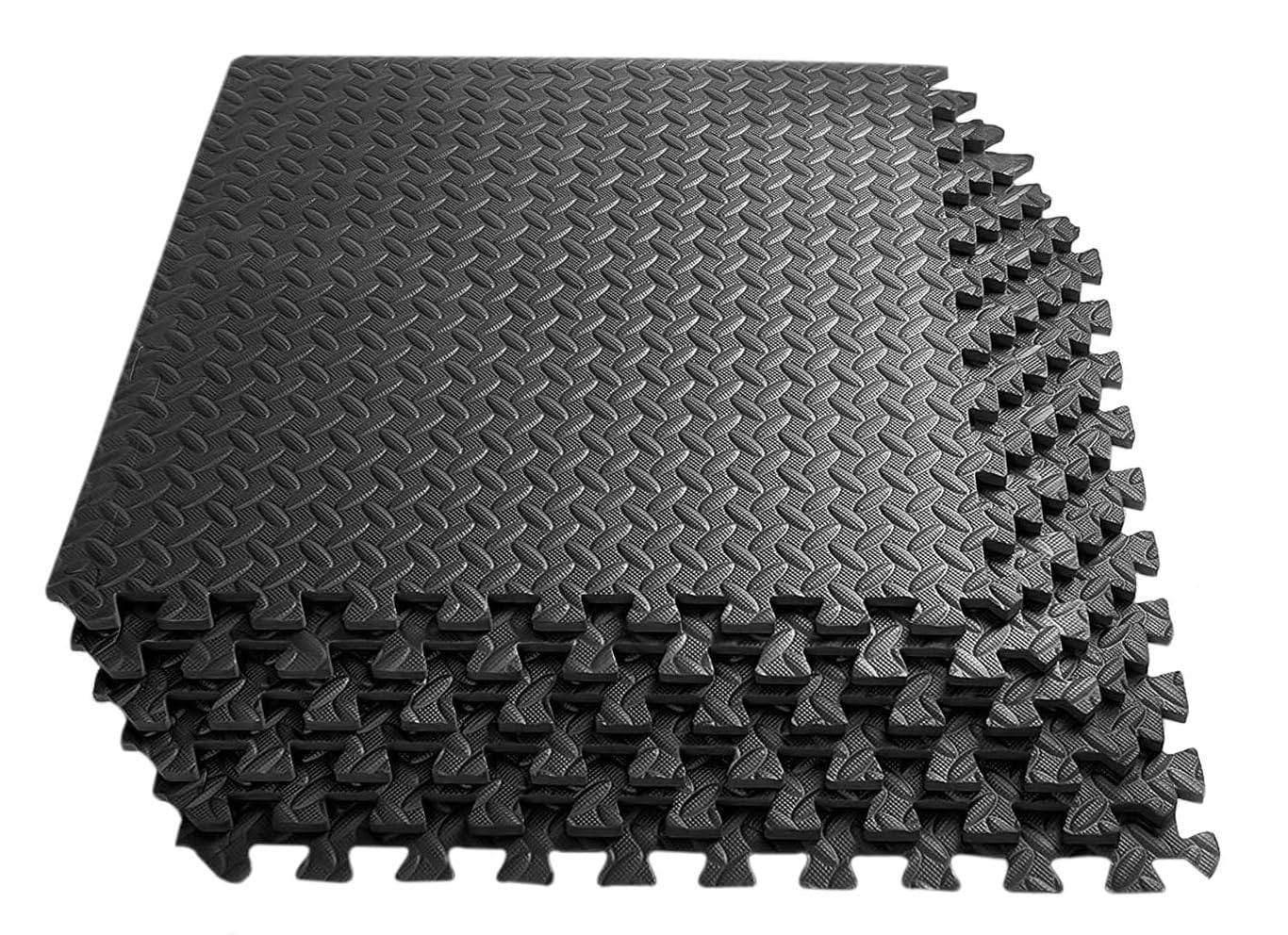 Unibos | Thick Heavy Duty Gym Flooring Mat, Foam Exercise Mats, Interlocking Puzzle EVA Floor Tiles, Non Slip Rubber Cushion For Home Workout, Bonus Adhesives,24"X24"