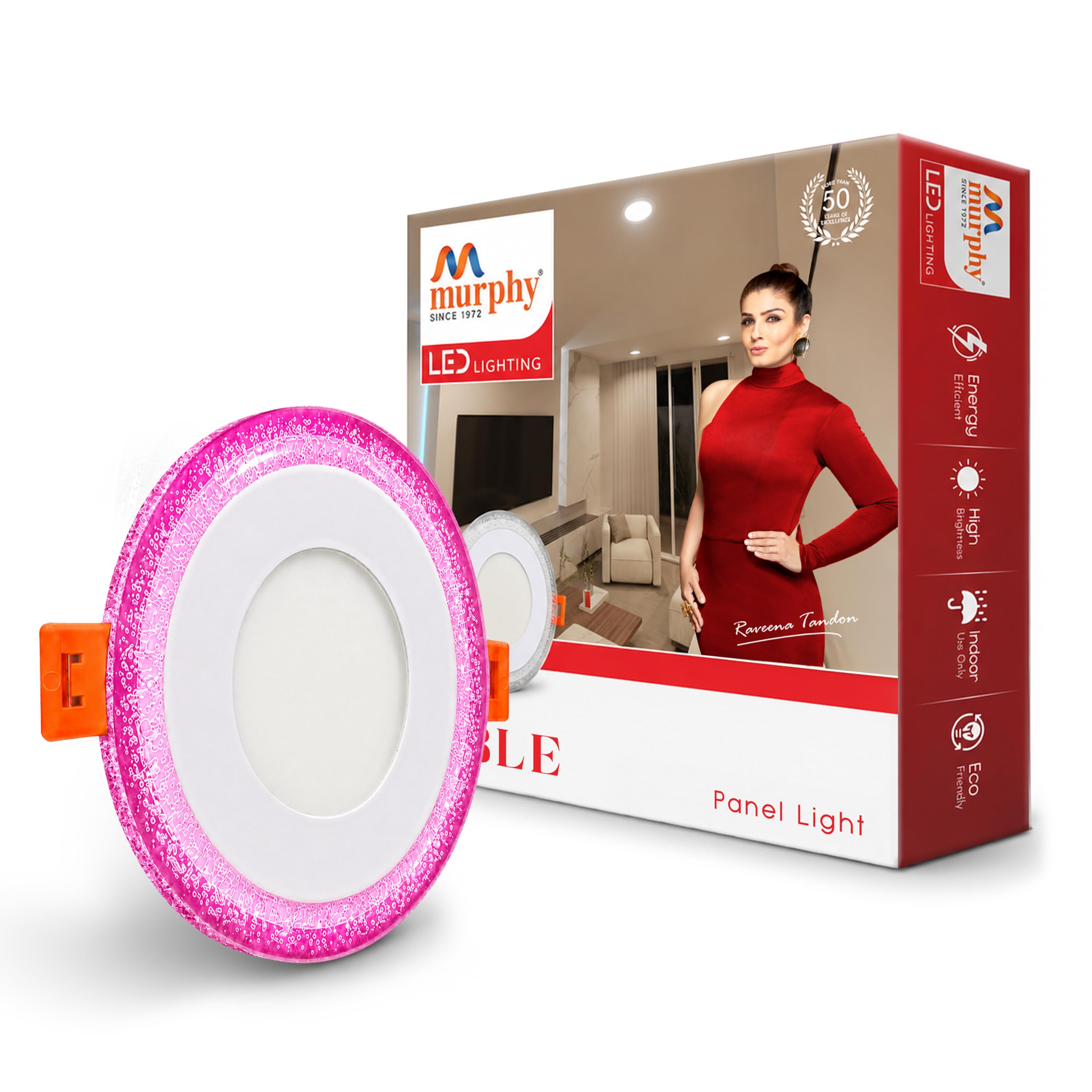 Murphy Bubble 3W+3W LED Panel Light | 2 in 1 Glow (Cool White + Pink) | Suitable fit 8 cm cutout | Aluminium + Polycarbonate Body | 4kV Surge Protection | BIS Approved | 2-Year Warranty | Pack of 1-image-19