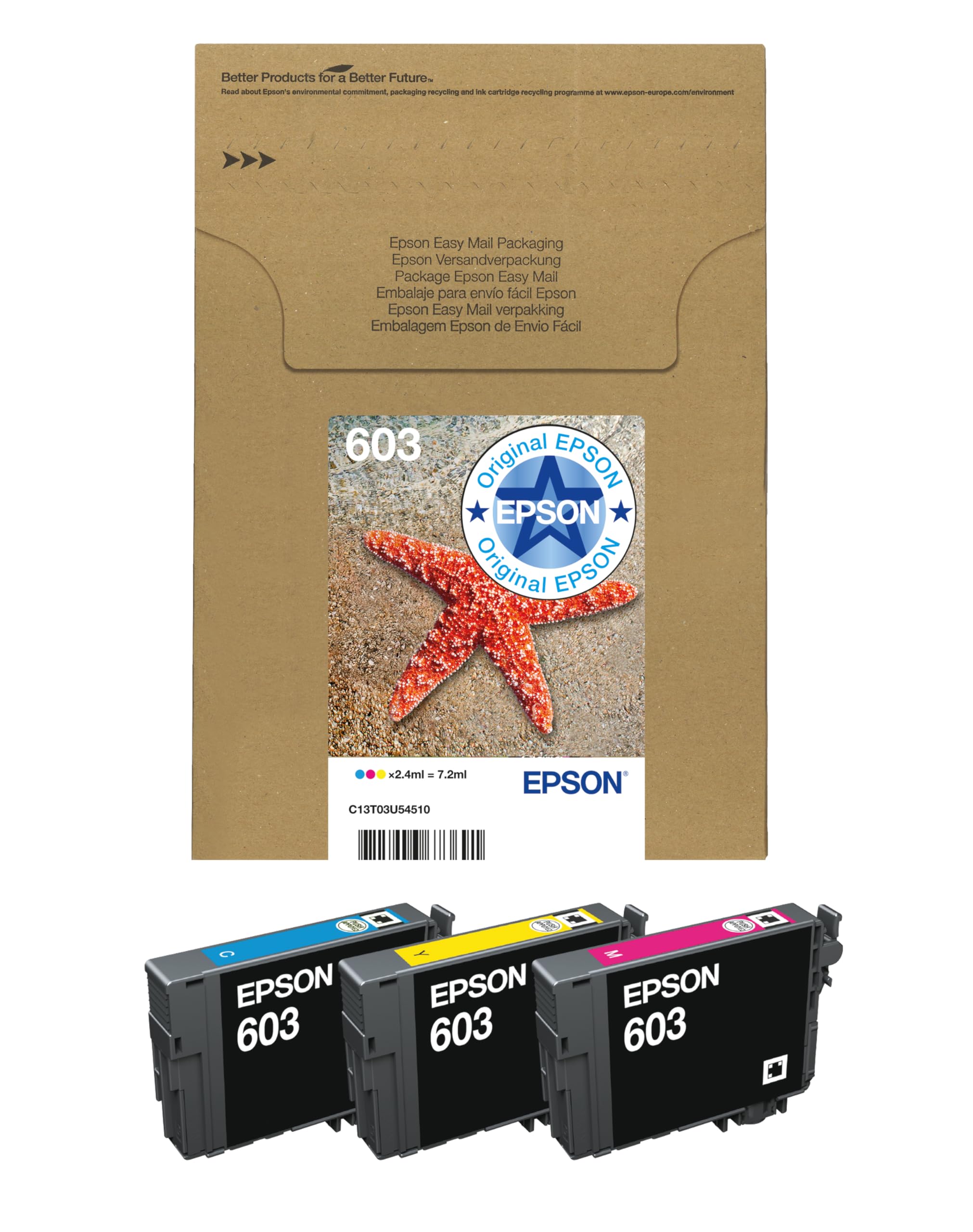 Epson Tintenpatrone 3-farbig – Tintenpatrone für Drucker (Gelb, Cyan, Magenta)