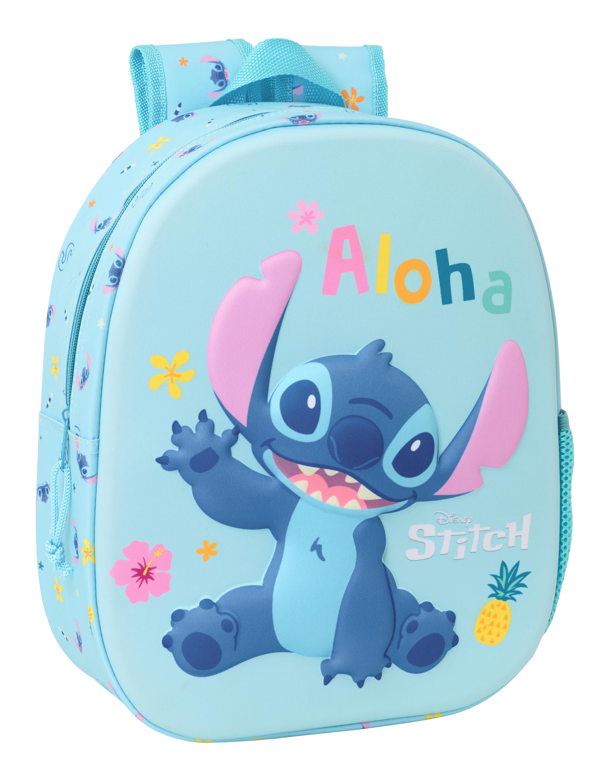 Safta Unisex Kids Bleu Children's Backpack Disney Stitch 3D