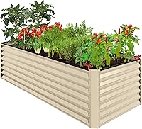 Vista 75 de Best Choice Products Cama de jardín elevada de metal para exteriores de 6 x 3 x 2 pies, maceta de raíces profundas para verduras, flores, hierbas