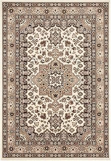 Nouristan Mirkan Orient Teppich – Wohnzimmerteppich Orientalisch Kurzflor Vintage Orientalischer Teppich für Esszimmer, Wohnzimmer, Schlafzimmer – Beige, 160x230cm