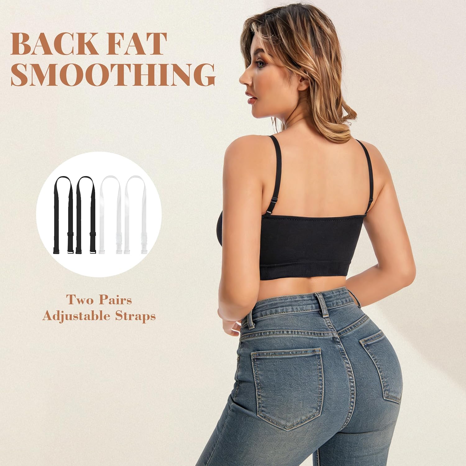 Strapless Bras, Everyday Bra Non-Slip Silicone No-Removable Pads Wireless Support Bandeau Tops for Women - Image 3