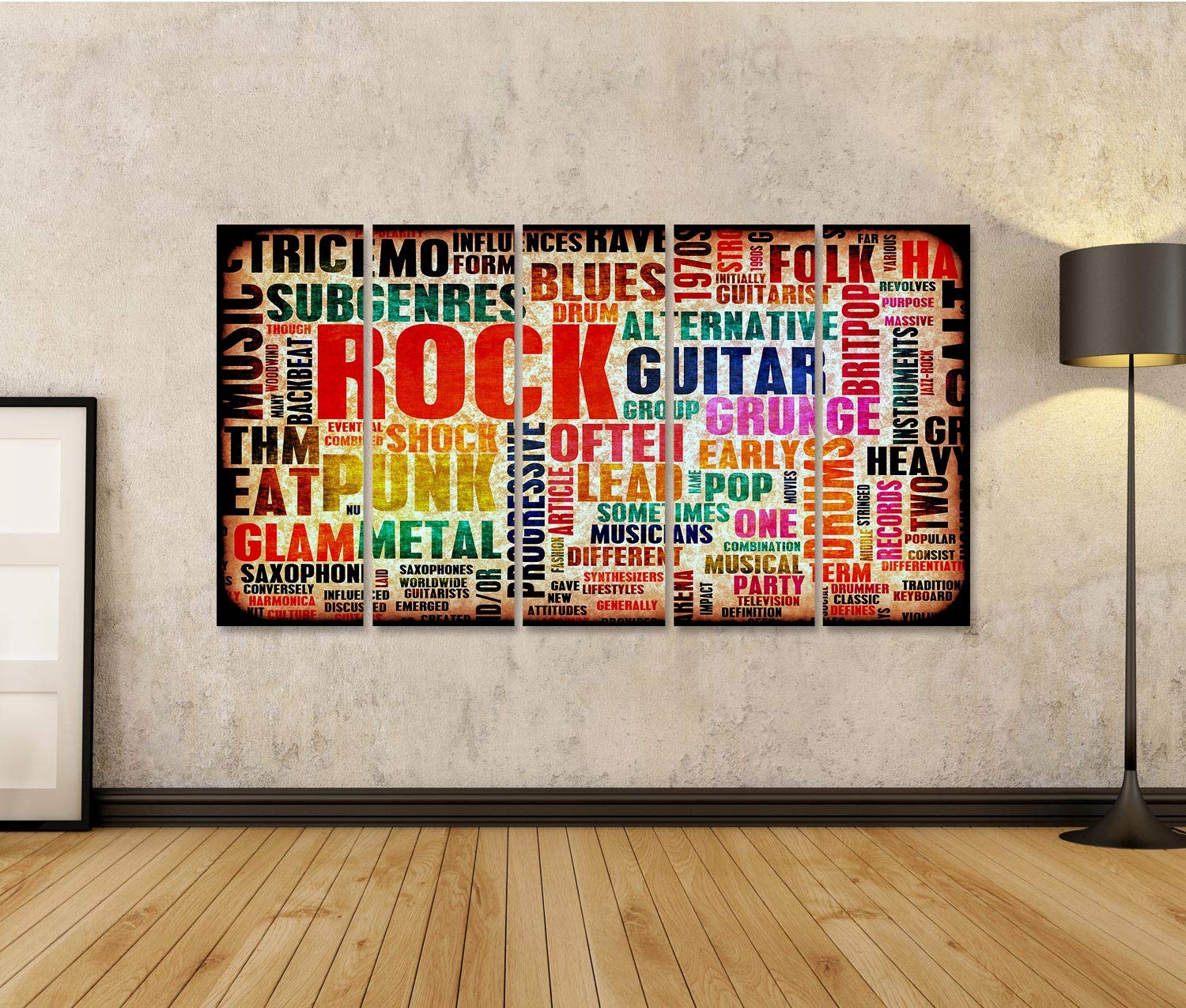 islandburner Quadro su tela Rock Music Poster Art Come Grunge Sfondo Immagini Poster