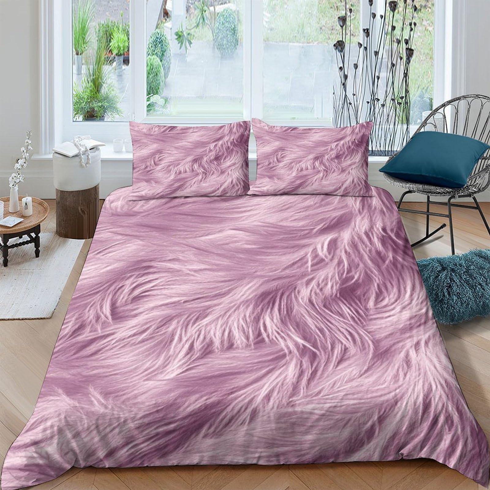 Ctjqhvkz Style-2 3D Printed Pink Feather Fitted Sheet Microfiber Soft Decorative Swirl Pattern Mattress Cover For Bedroom Dorm Room Mattress Protection Single（135X200cm）