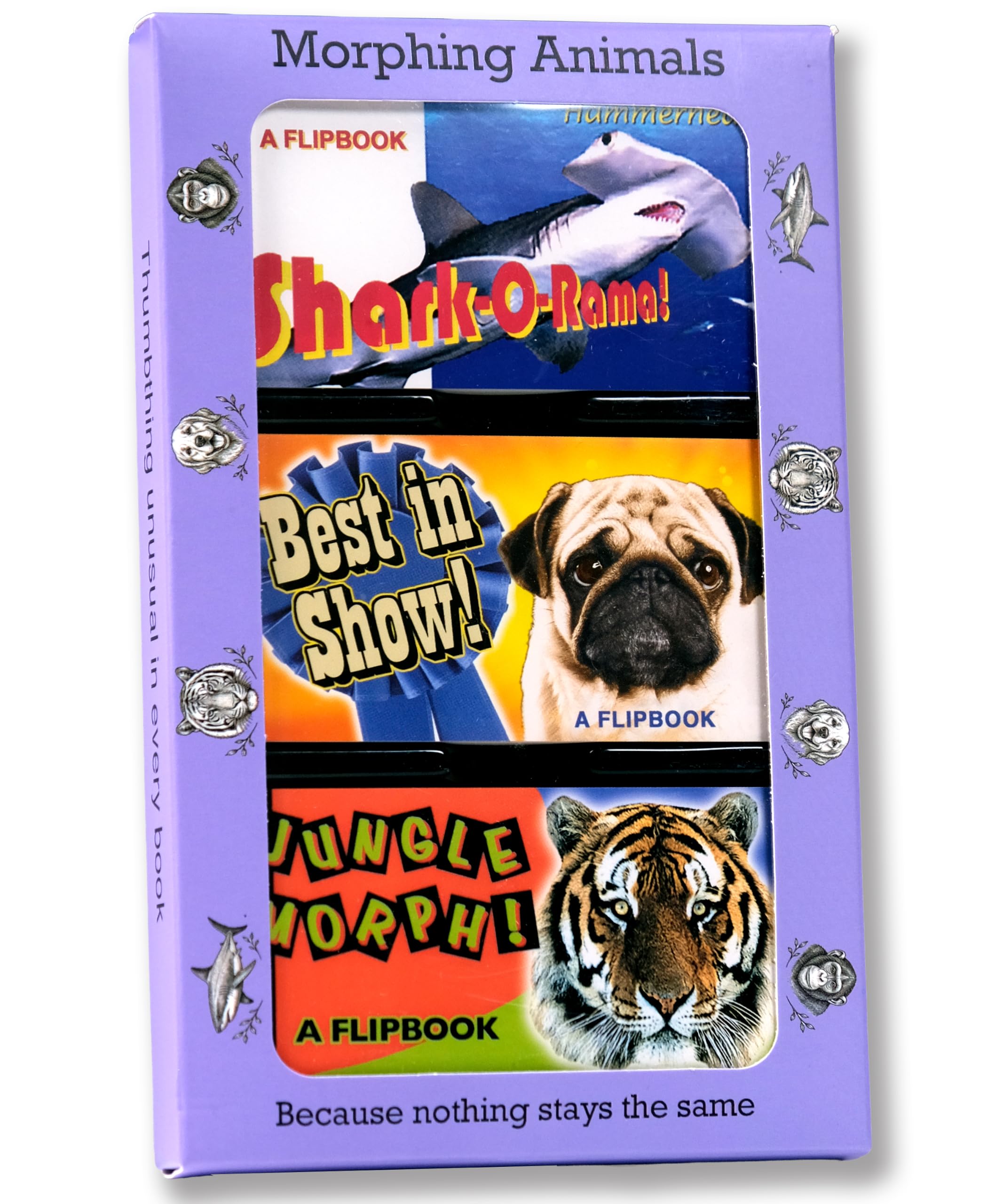 Wild & Wacky Animal Flipbook 3-Pack for Kids 6-12, Animation Flip Books
