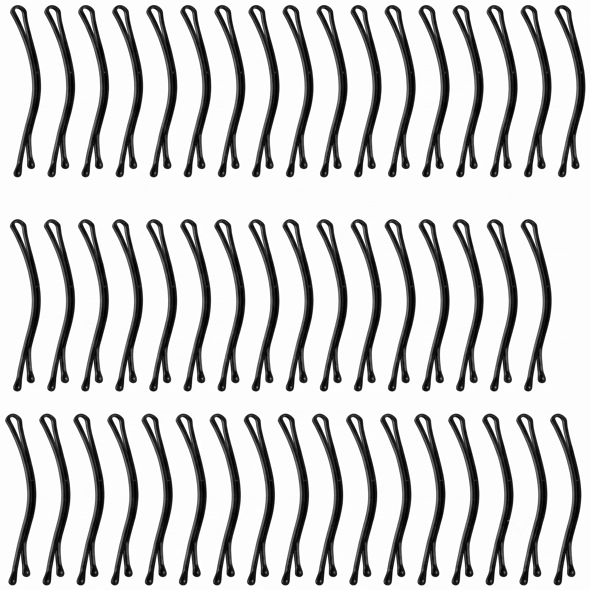 On Blow Black Metal Bobby Bob Side Hair Pins 7 Cm (Pack of 24) for Girls-image-27