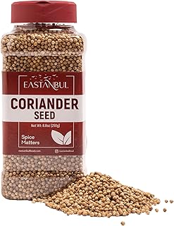 Eastanbul Coriander Seeds 8.8 oz for Planting, Pastrami, Pickling, Canning, Biltong, Cornbeef Brisket, Coriander Tea & Man...