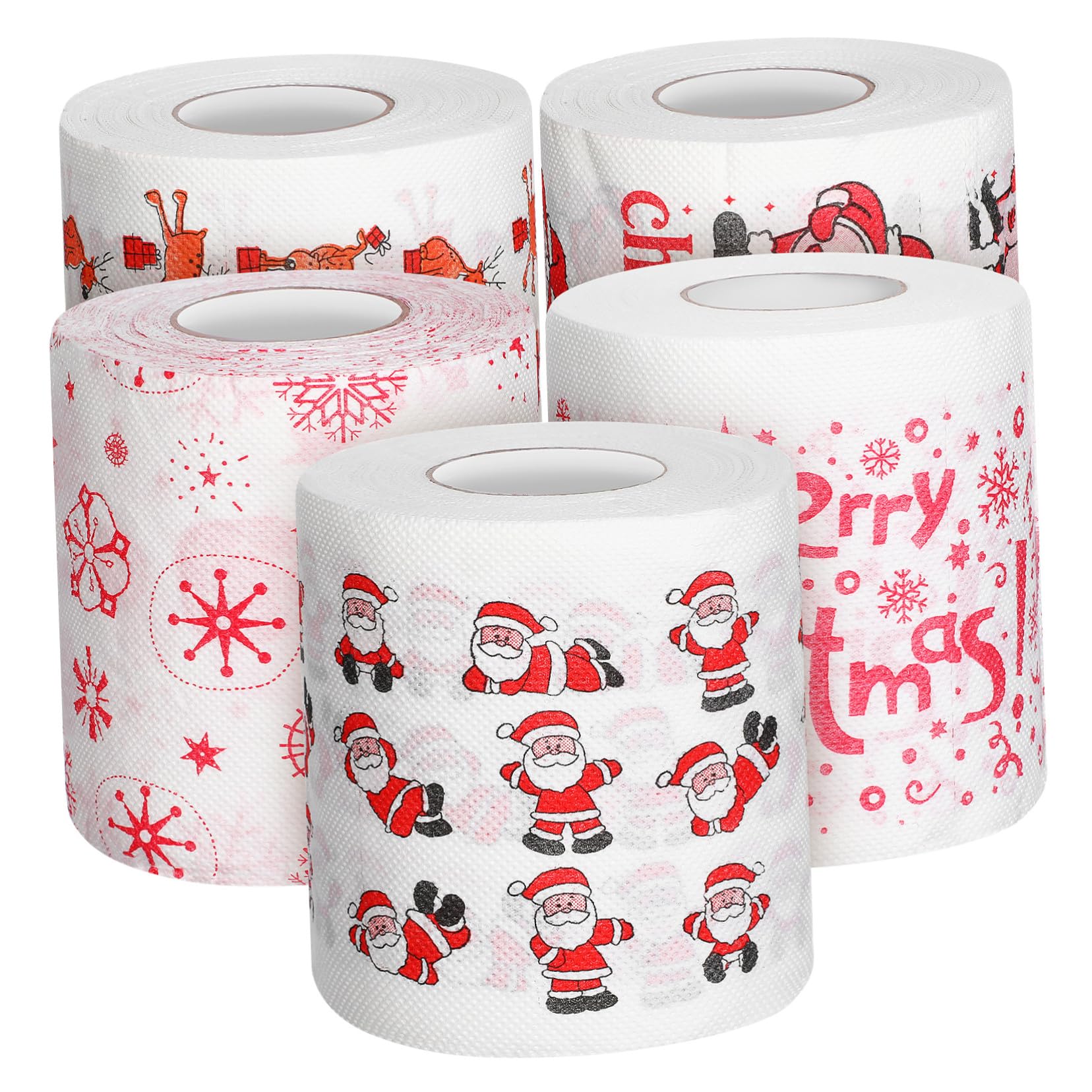 Toallas de baño divertidas para evitar la decoración aburrida con papel higiénico de invierno