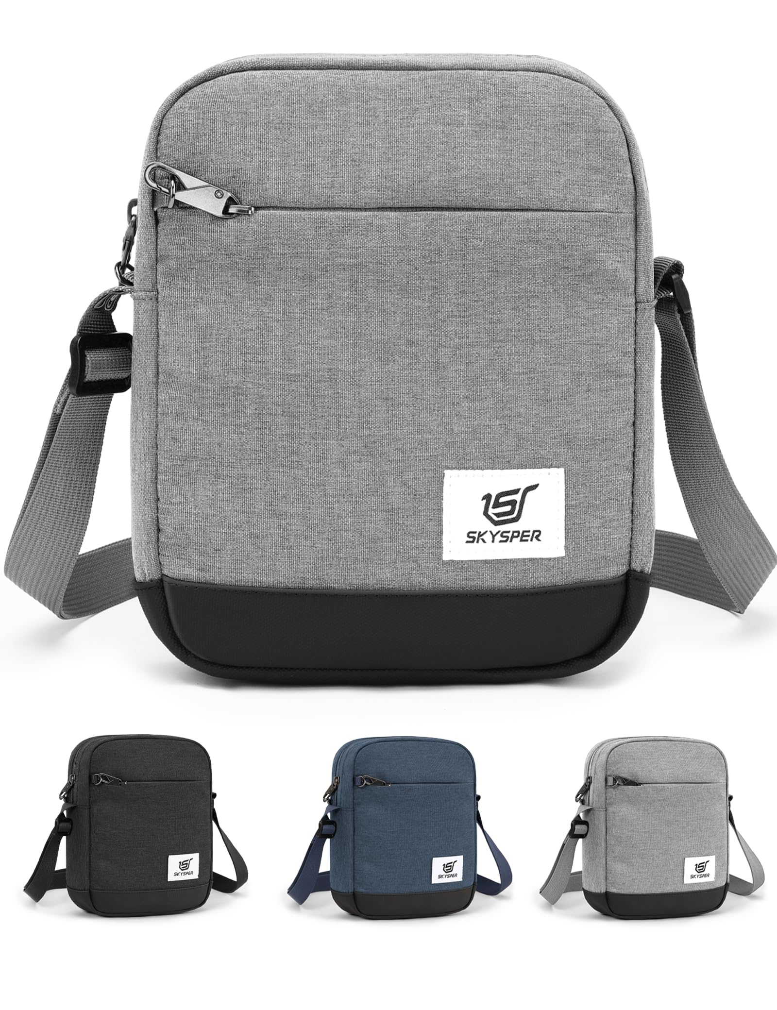 SKYSPER URBANX3 Bandolera Hombre Antirrobo - Bolso Portátil, Deportivo y para Viaje, Bolso Mensajero