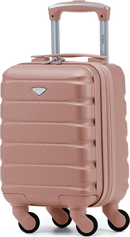 Flight Knight Maleta Rigida Ligera De 4 Ruedas Equipaje De Mano De Cabina Abs Aprobado para Mas De 100 Aerolineas como British Airways, Easyjet Y Tamano Maximo para Ryanair 40x20x25cm