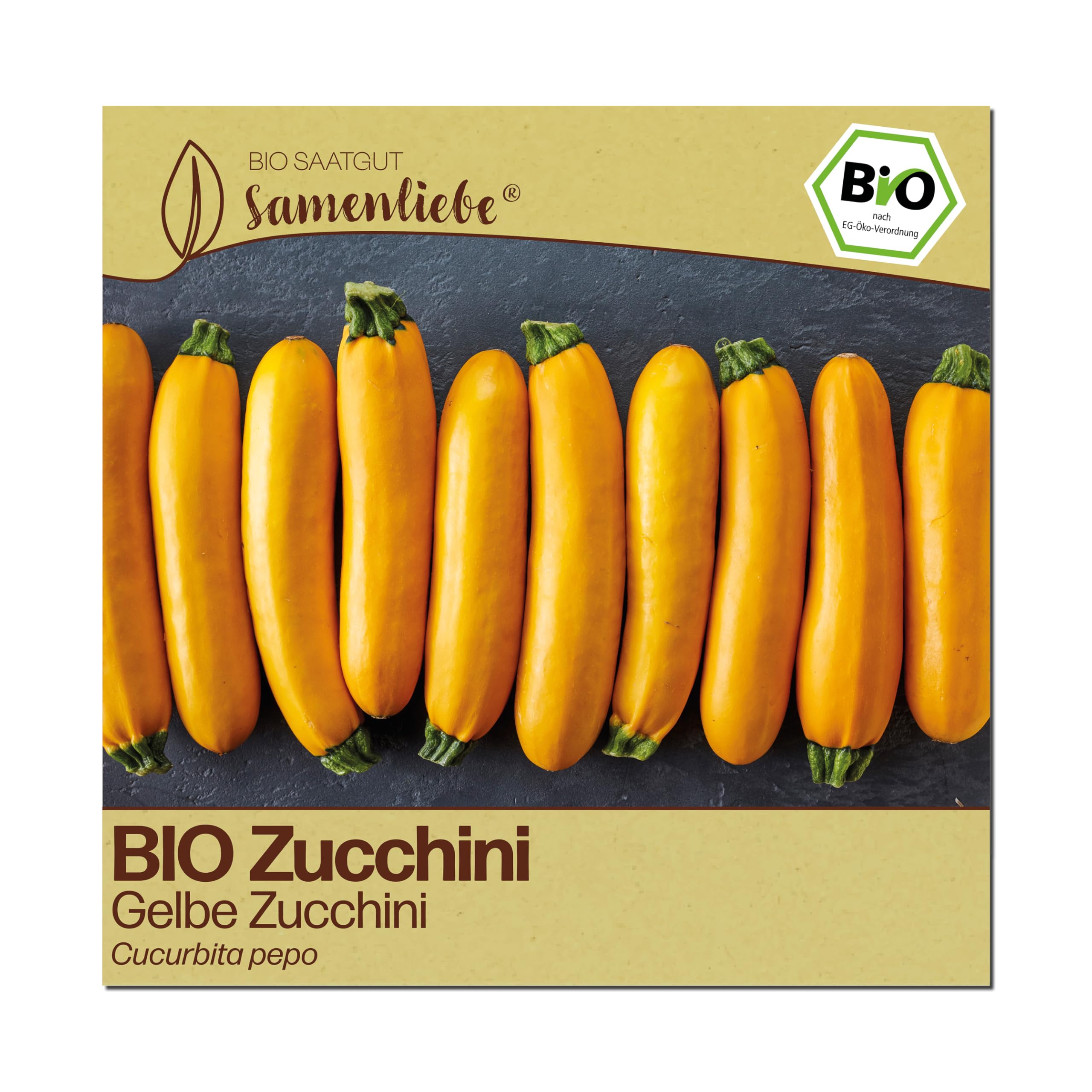 Samenliebe BIO Zucchini Samen | Gelbe Zucchini - samenfestes BIO Saatgut