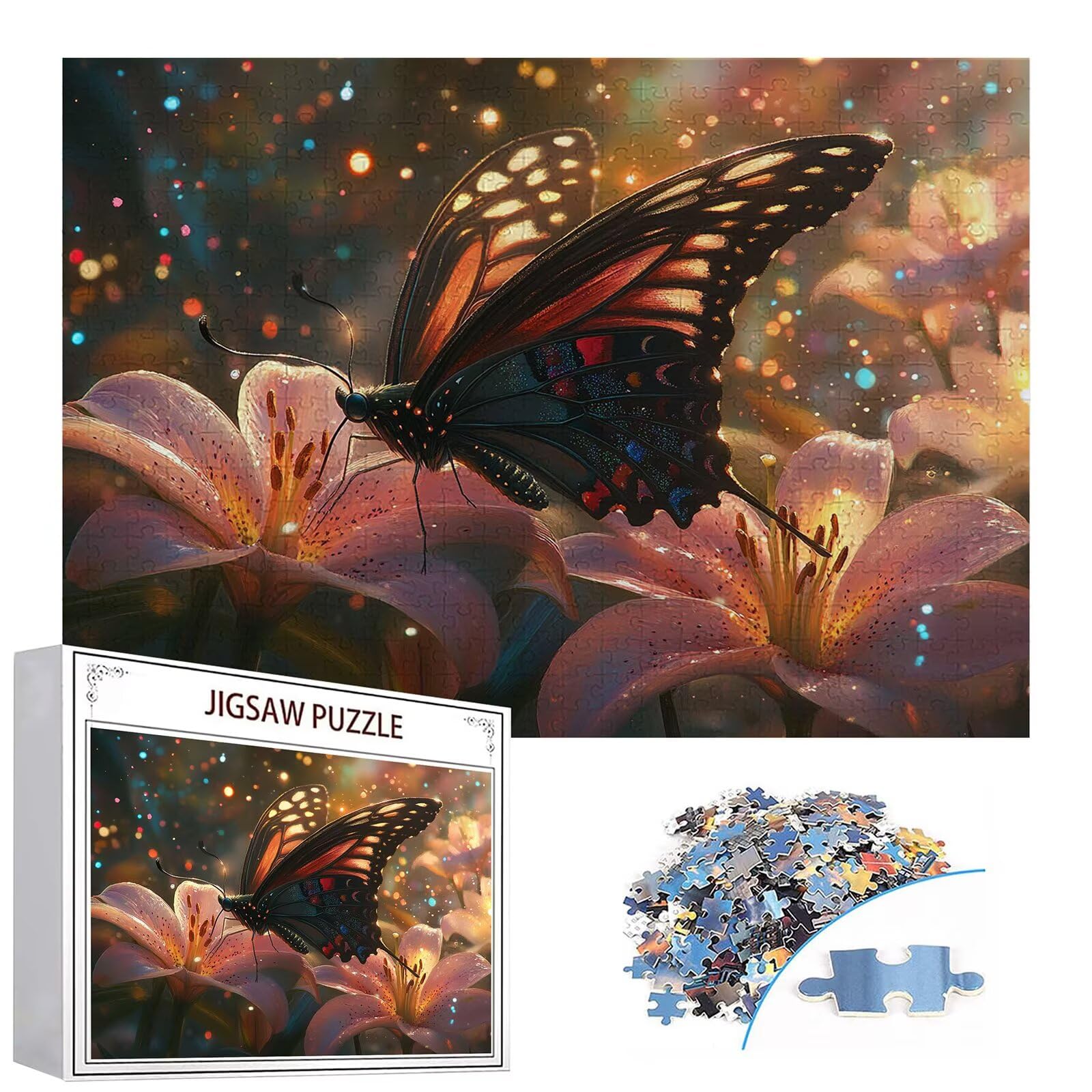 Puzzle 3000 elementów motyl puzzle dla dorosłych 122 x 81 cm unikalne rzemiosło klasyczne 3D drewniana układanka do rodzinnych gier biznesowych, układanka do samodzielnego wykonania nawet do dekoracji