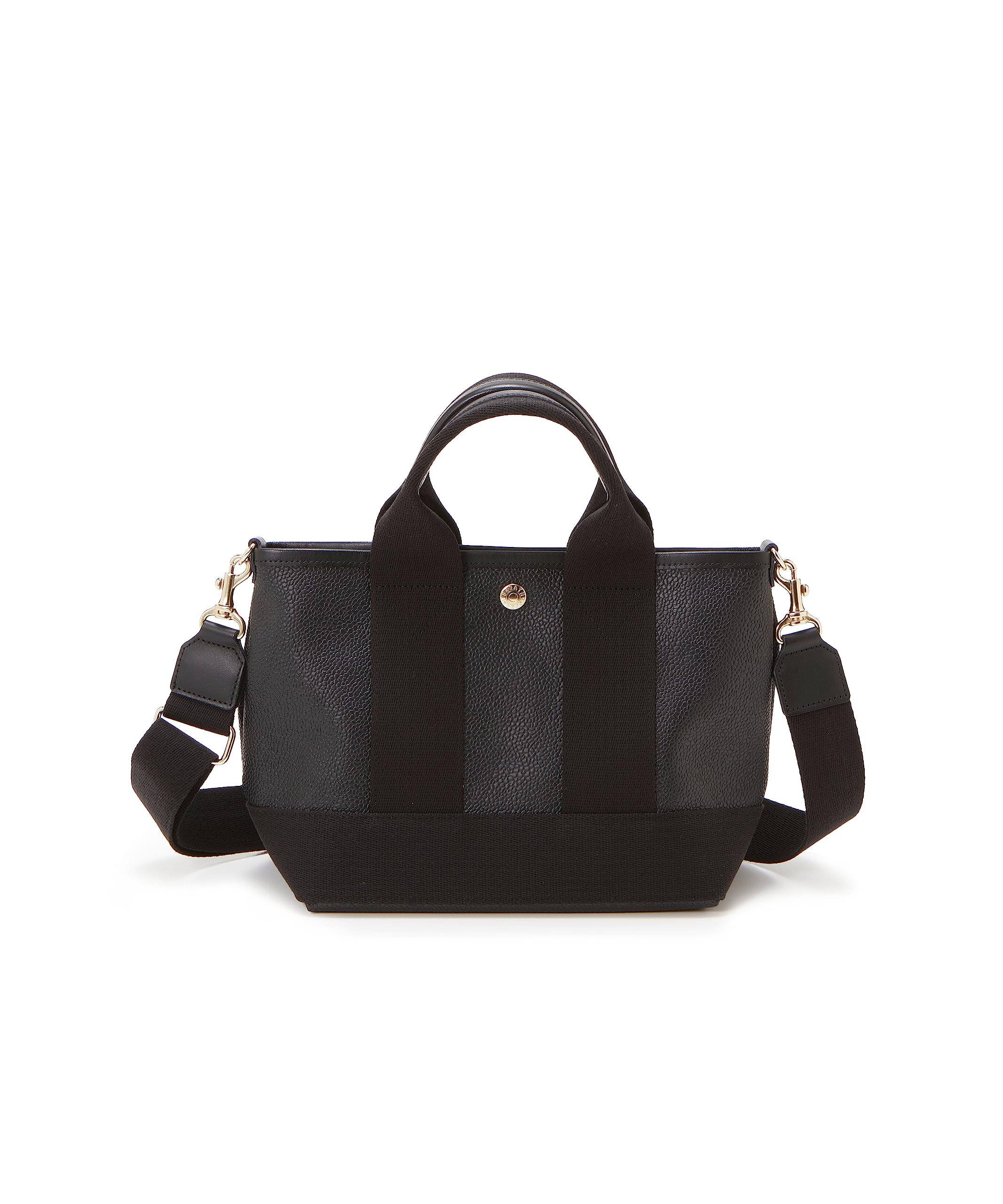 Topkapi BREATH 503080101400 Scotch Grain Neo Leather Mini Tote Bag with Shoulder Bag, S, Black