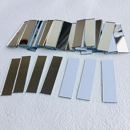 Miniatura 3 de NUO RUI Mosaico de espejo rectangular adhesivo de 1/2" x 2" 100 piezas