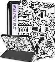 Vista 11 de Funda para iPad de 9ª/8ª/7ª Generación de 10.2 Pulgadas para Niñas Lindas Mujeres Folio Cubierta Inteligente con Soporte para Lápiz Libro de Horror