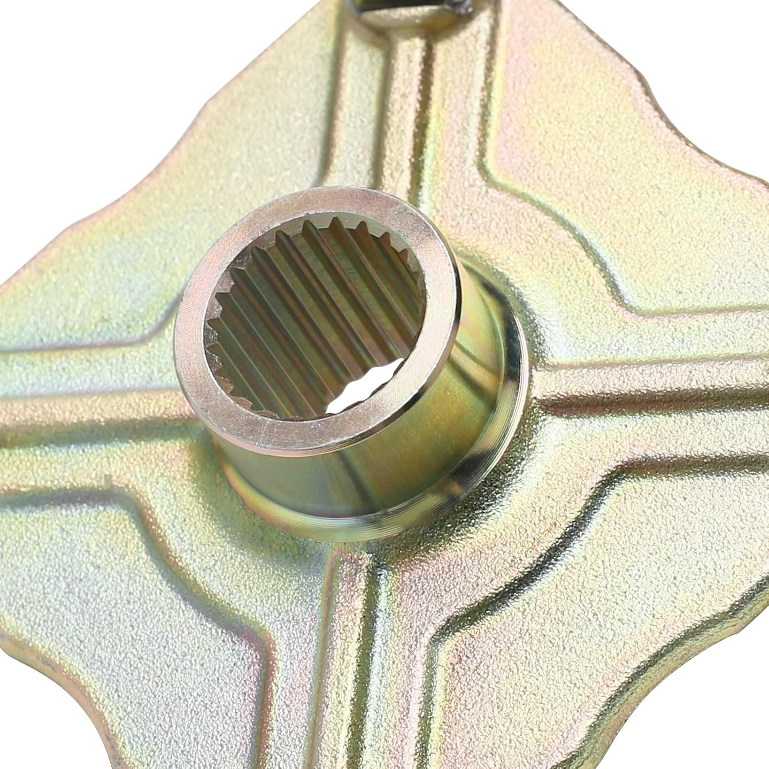 2pcs 23 Tooth Spline 4 Stud Wheel Rear Axle Hubs Flange 110mm 4 Bolt Pattern for ATV Quad Bike Dune Buggy Go Kart Golf Cart Four Wheelers Drift Trike DIY Parts Taotao Kazuma Roketa Gold