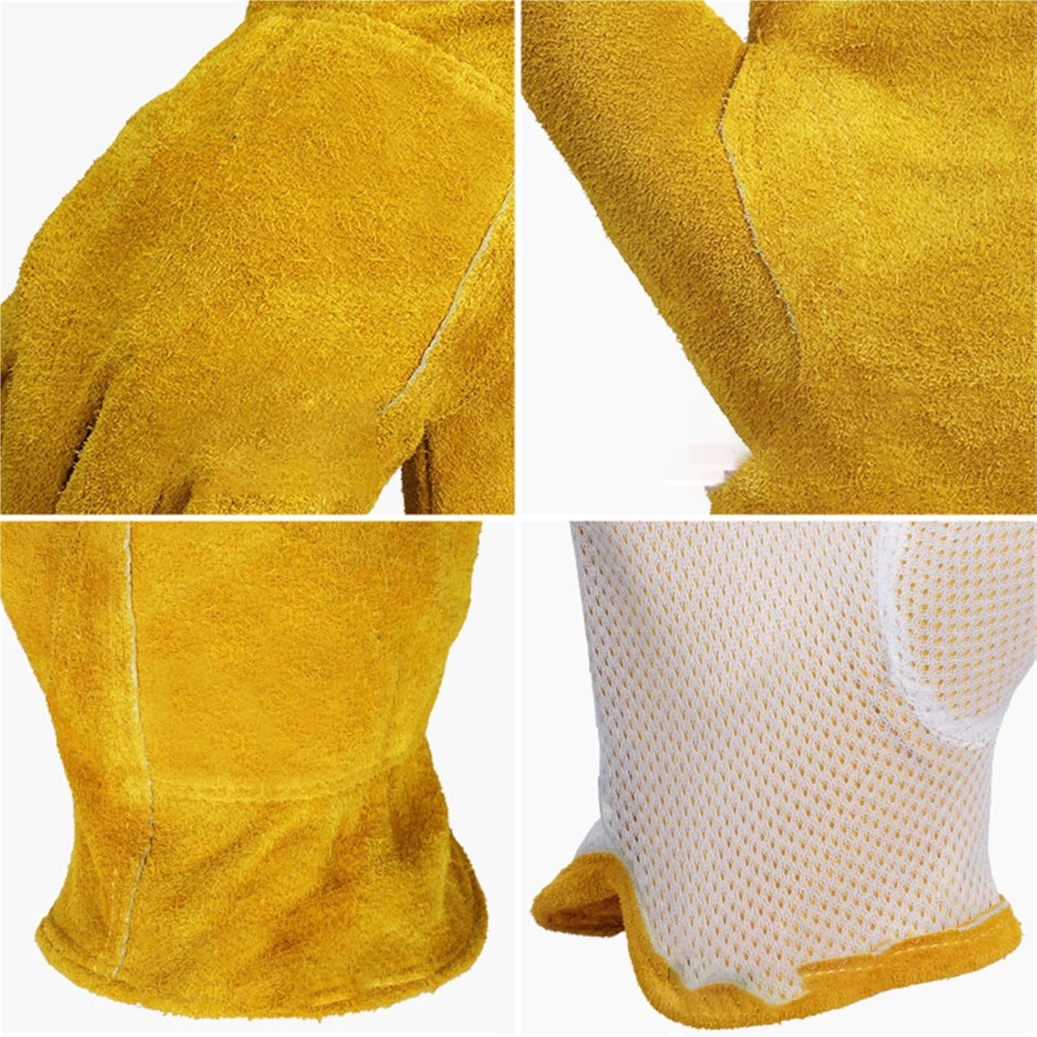 Leather Working Gloves Protective Garden Gloves for Men with Strong Grip for Ranching Farming Gardening