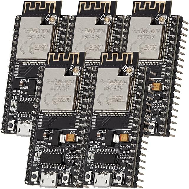 AZDelivery 5 x NodeMCU ESP32 S Kit Wifi Bluetooth Audio with BLE MCU Module Development Board 2.4 GHz WLAN Dual Core CPU Microcontroller Included E-Book
