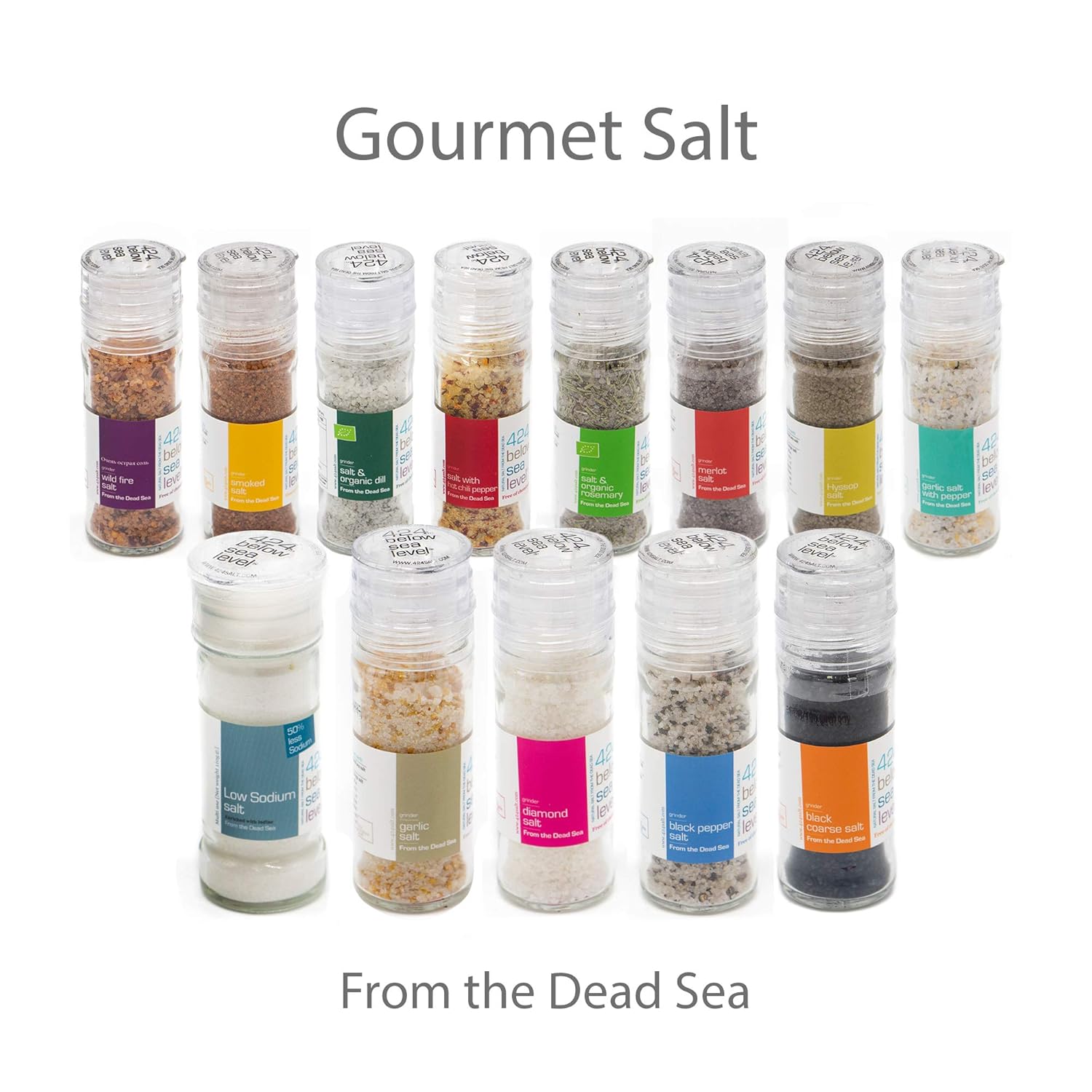 Gourmet Salt Collection From The Dead Sea 3.87oz (Salt & Organic Dill)