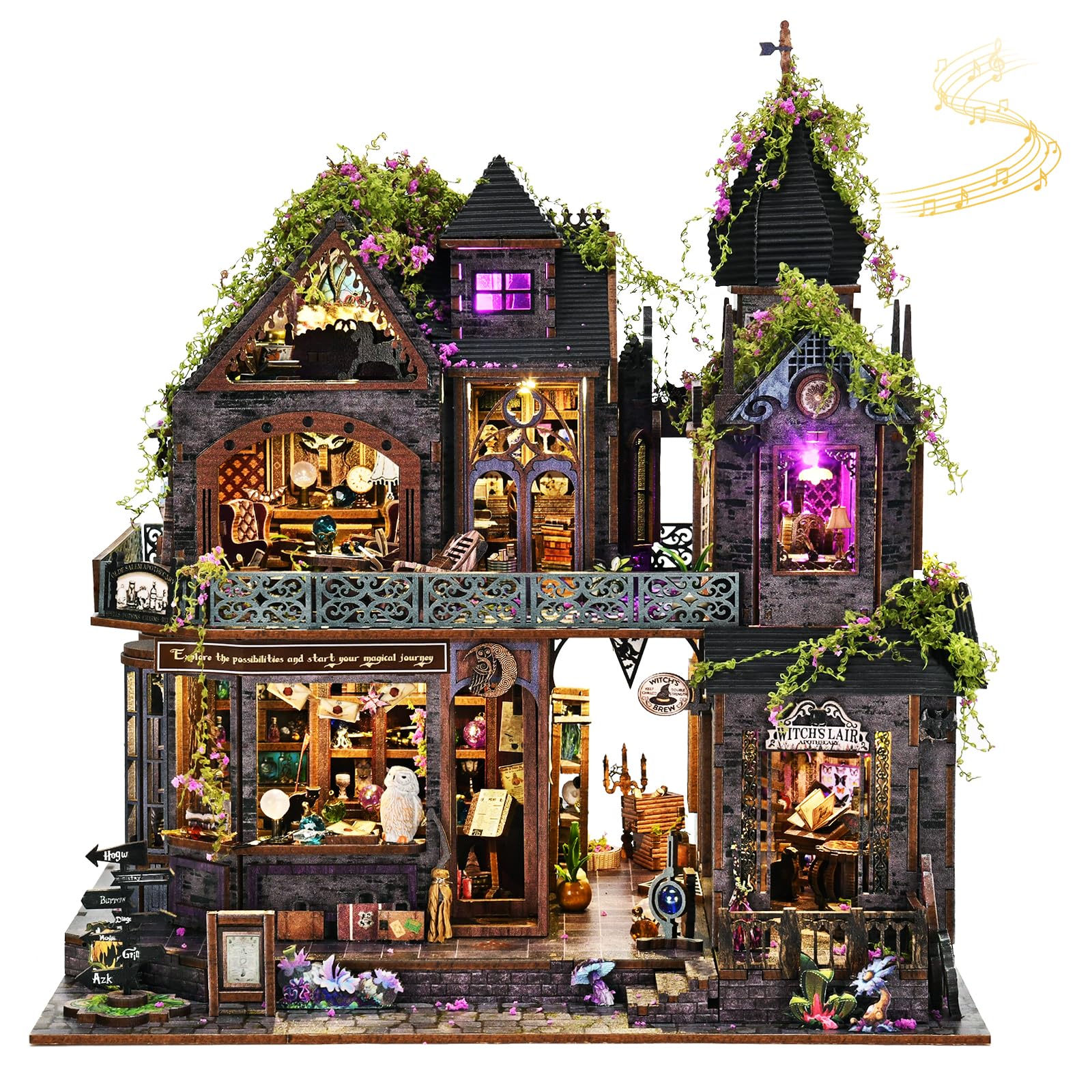 Amazon.com: DIY Miniature House Kit, Dollhouse Magic City Gothic