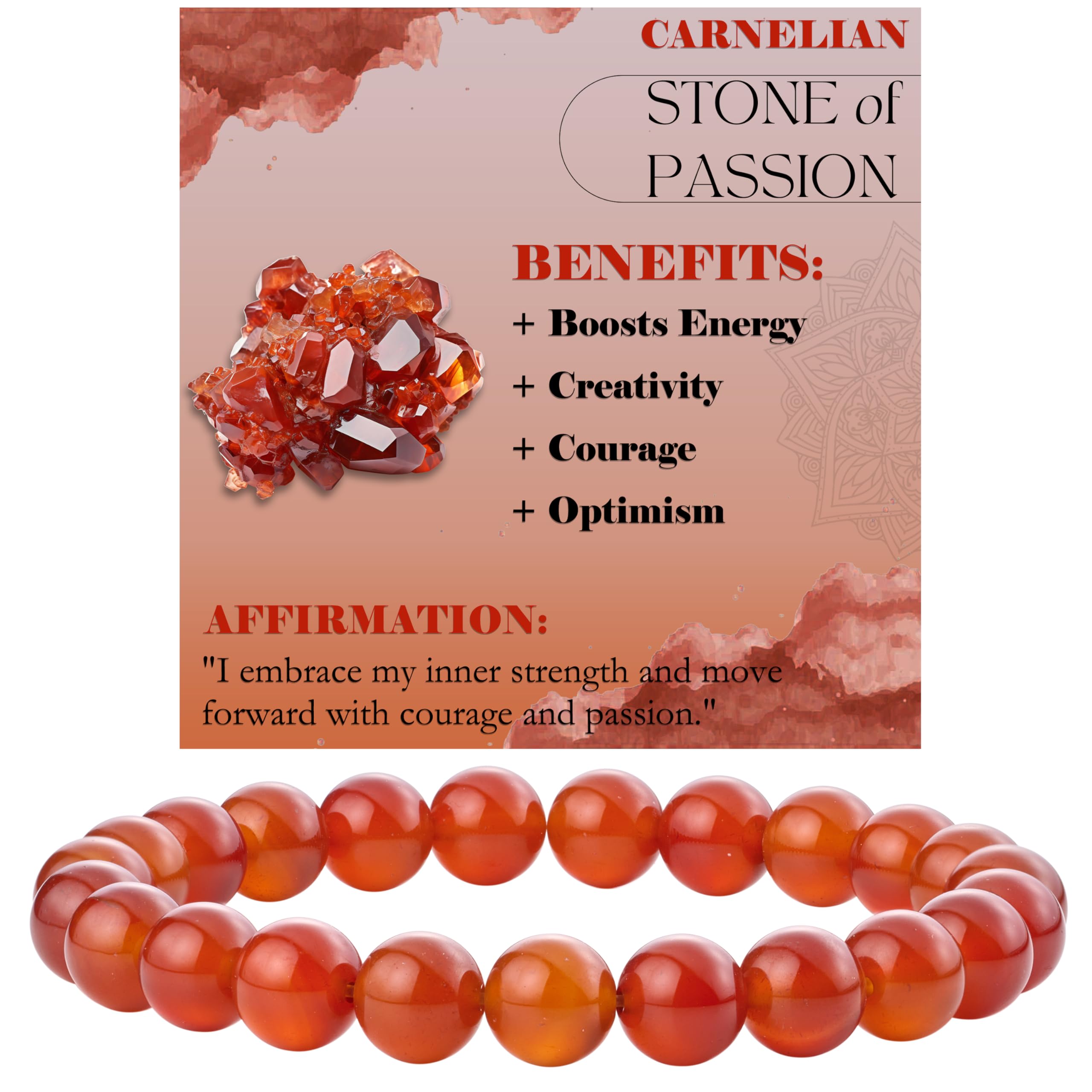 Bivei 8mm Beaded Bracelets for Women Handmade Semi Precious Natural Stone Stretch Elastic Jewelry Yoga Protection Gifts