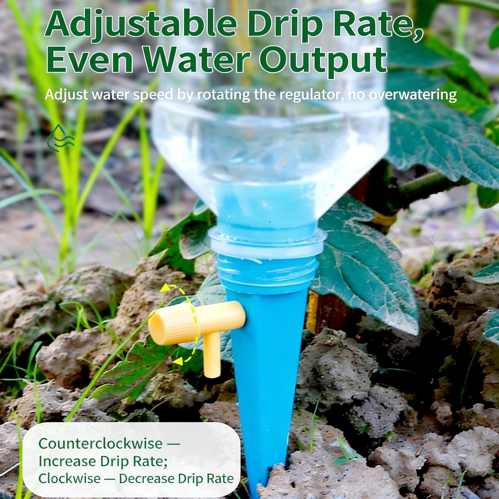Arrosage Goutte à Goutte Universel Système Automatique Intérieur Extérieur avec Vannes de Régulation Jardin 10 Pièces
