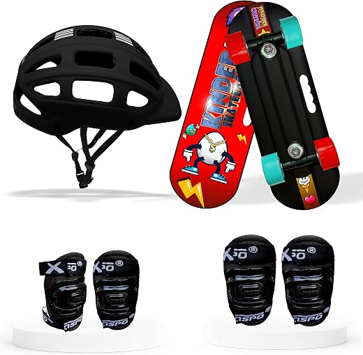 Jaspo Dragon Fire Junior Kids Fiber Skateboard Kit I Casterboard I Cruiser I (18"X 6") Junior Board Kit 18 Inches (For Upt...