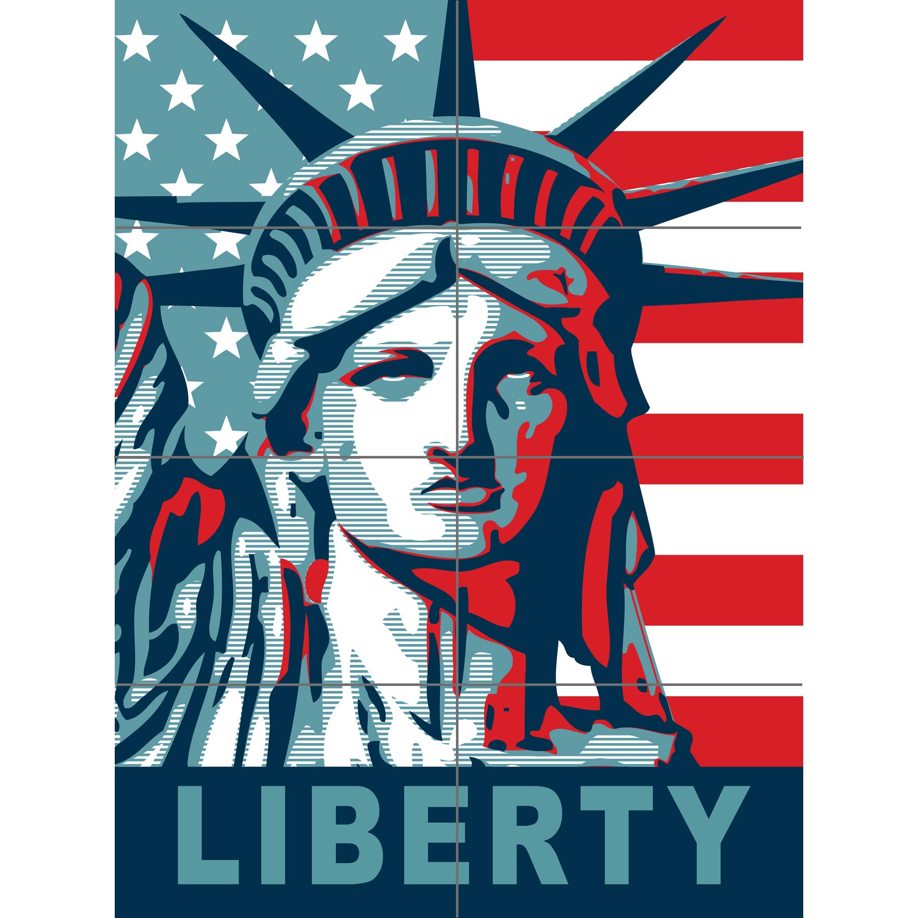 Artery8 Statue Of Liberty American Icon XL Giant Panel Poster (8 Sections)