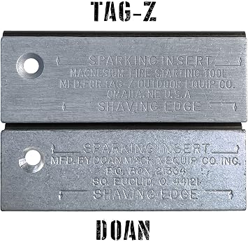 Tag-Z Doan マグネシウム発火器 - Doan 米軍消防士 - 政府発行の軍用消防士レプリカ。