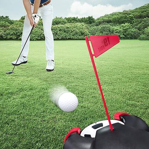Miniatura 7 de Copa de retorno automática de pelota de golf, máquina de poner práctica automática, ayuda para entrenamiento de taza de golf, regreso para