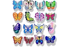 16PCS Butterfly Croc Charm, Shoe Decoration Party Gifts for Boys Girls Kids, Women and Men