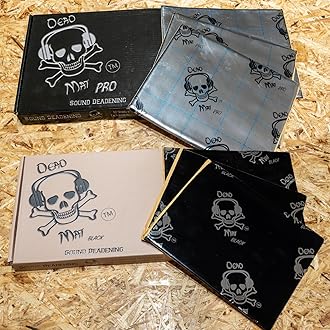 Vandalised- DeadMat - Sound Proofing/Deadening Butyl & Foil Sheets – Car/Camper/Van/Caravan - Multi Options (Black 1.8mm, 20 sheets)