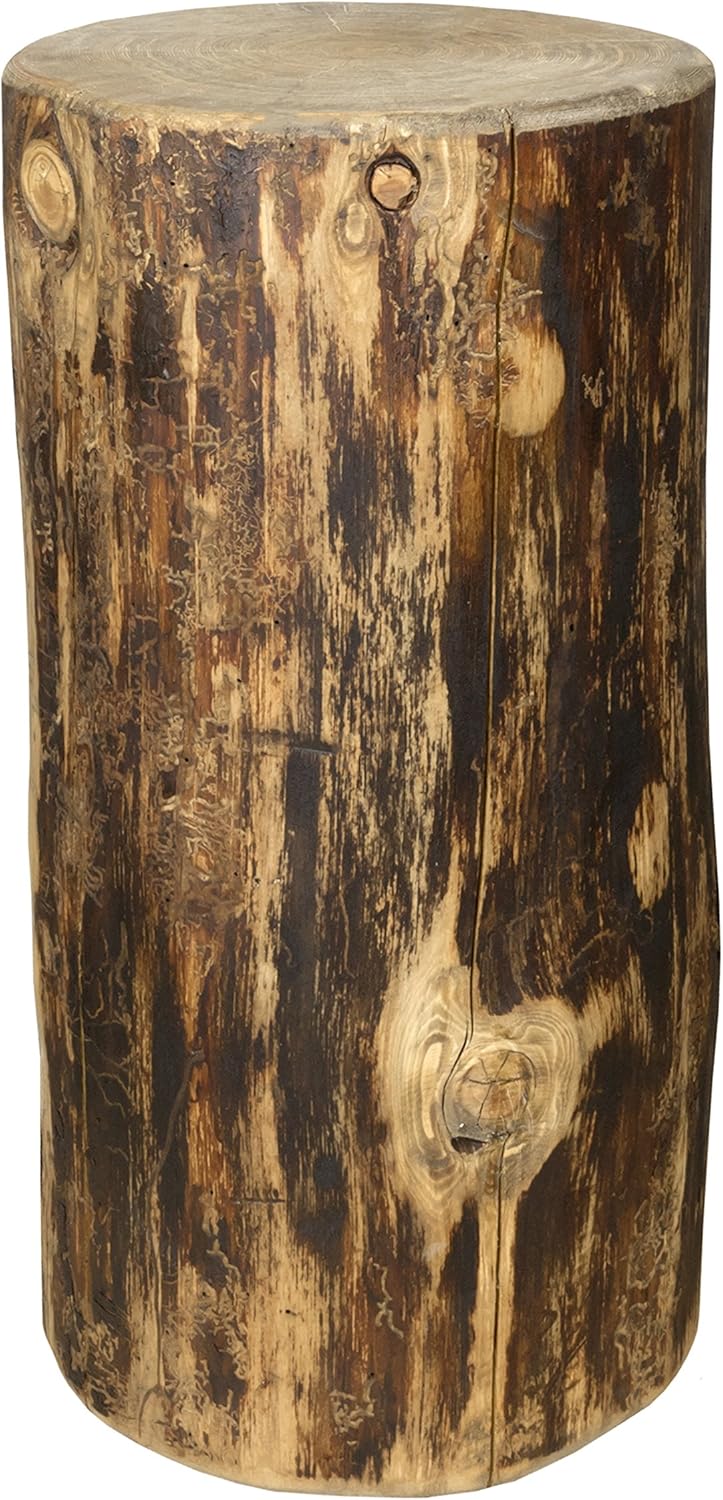 Montana Woodworks Glacier Country Collection Stump Table Chair, 25 Inch, Exterior Stain Finish