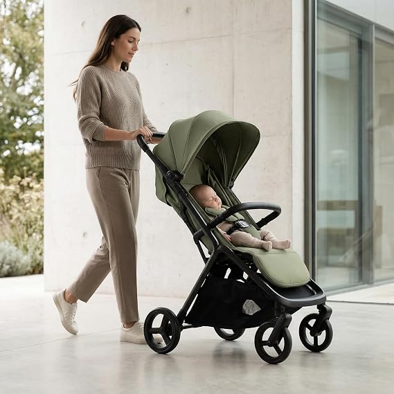 Push Me Astro Stroller with Auto Compact Fold - Sage