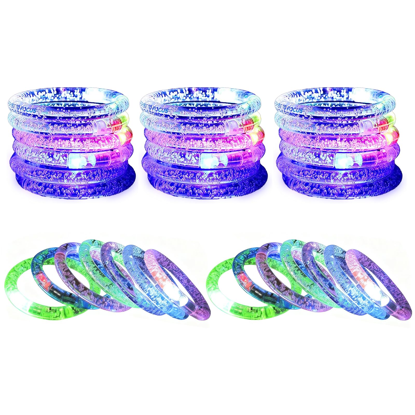 Amazon.co.jp: [Xuptor] ブレスレット 光る 縁日 おもちゃ 30個セット
