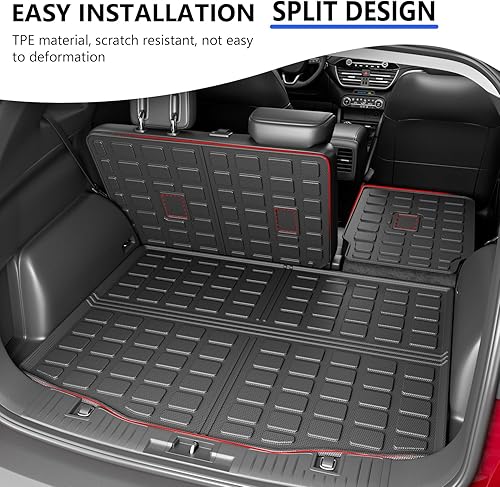 Miniatura 3 de Xipoo Alfombrilla de carga Compatible con Ford Escape 2020-2025 Alfombrilla trasera del maletero con respaldo Alfombrillas de carga TPE Reemplazo
