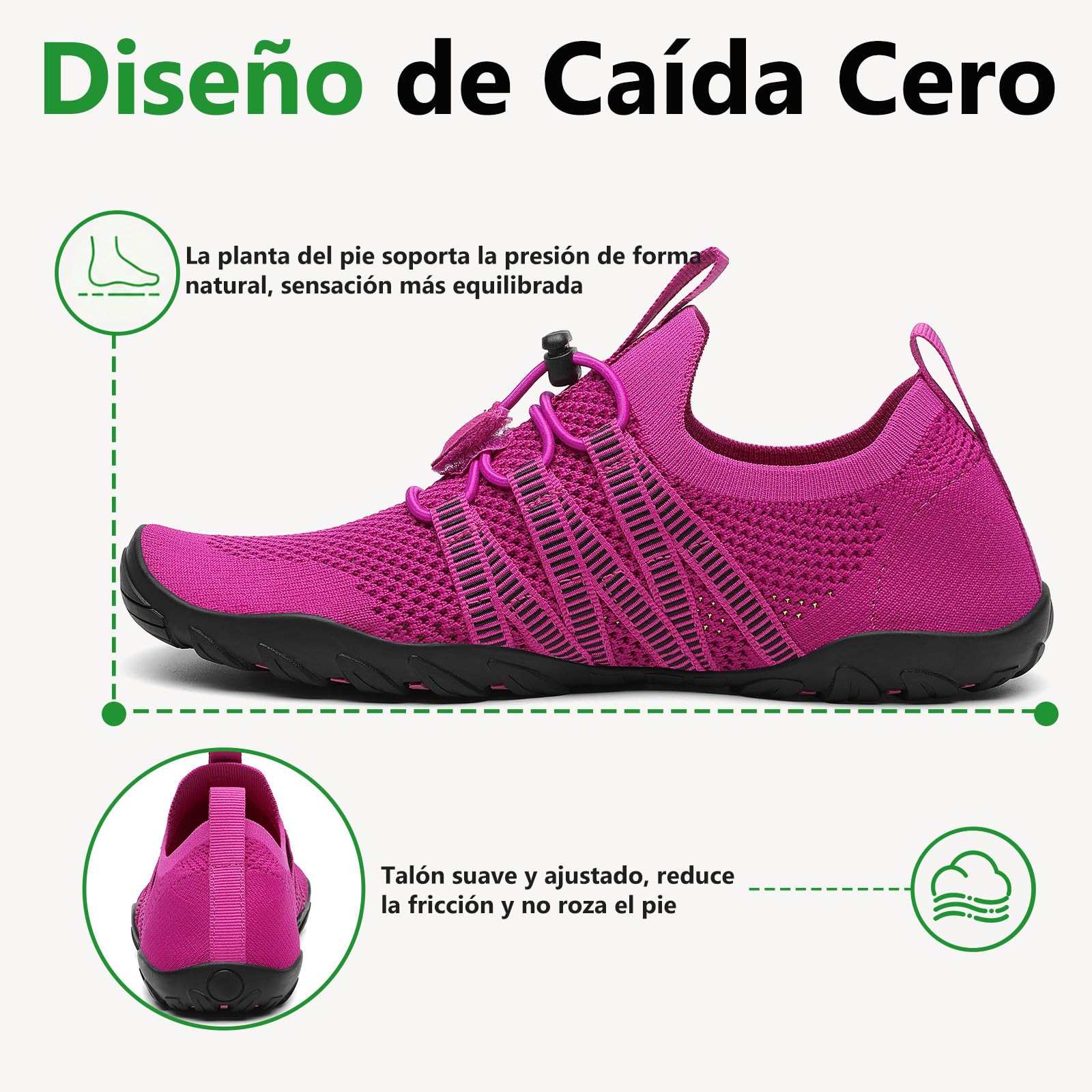 SAGUARO Hombre-Zapatos de Agua Mujer-Surf Antideslizante Secado Rápido