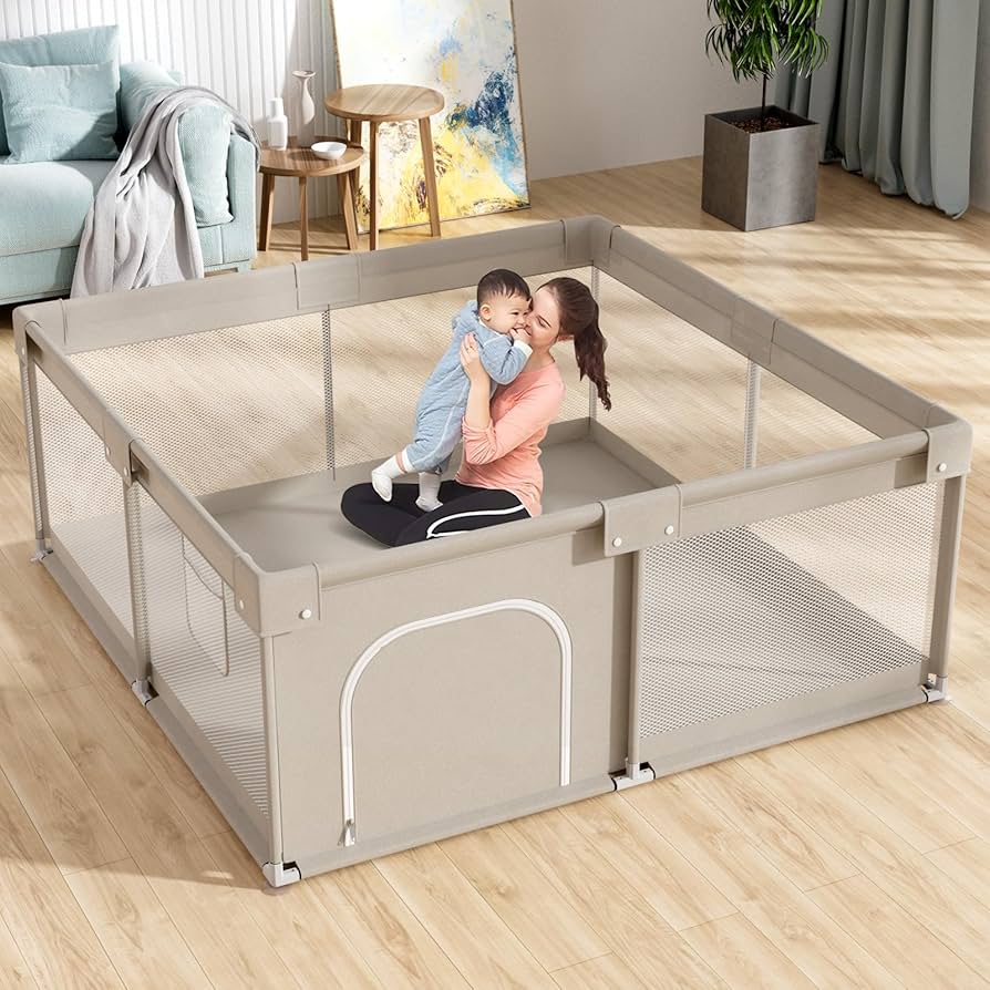 □Mother＆Chaild◇Ｉ.P.Ｉrminger◇２３cm◇ mloong Baby Playpen, 59x59 Inches Extra Large Playpen for