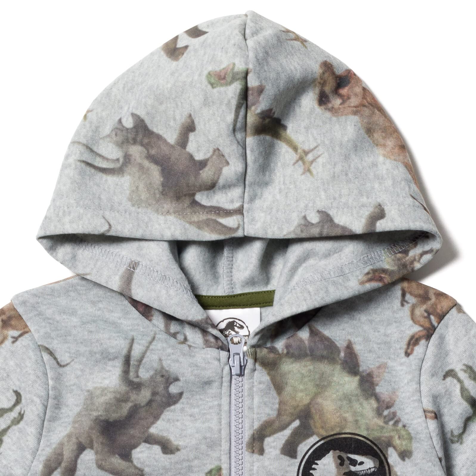 Jurassic World Dinosaurier-T-Rex-Fleece-Kapuzenpullover-Set mit Reißverschluss für kleine Kinder bis große Kinder