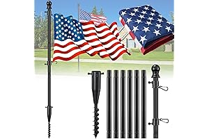 8 ft Tangle-Free Beach Flagpole for Outdoor use with Stainless Steel Construction...