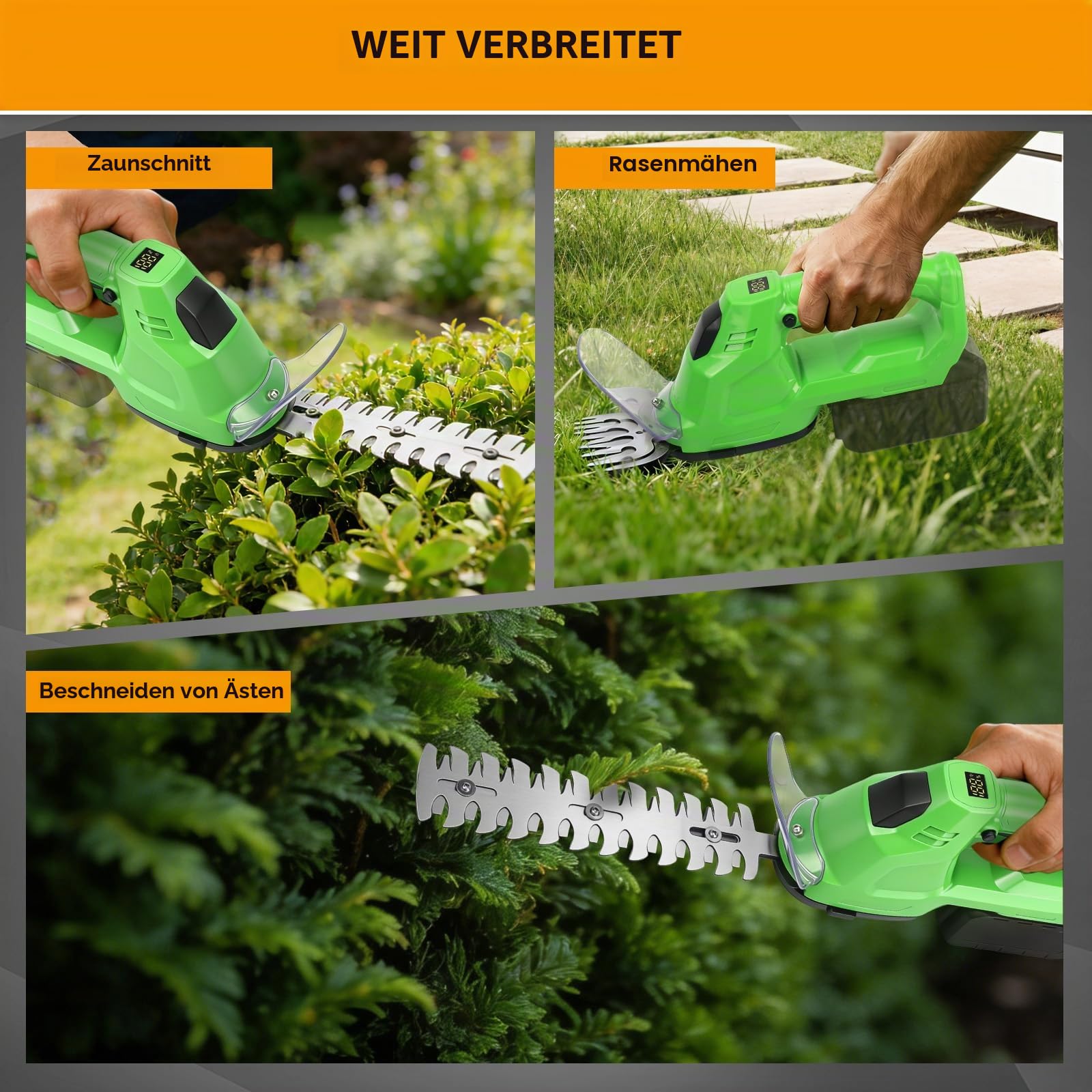 2-IN-1 Grasschere und Heckenschere Kompatibel mit Makita 18V Akkus